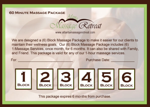 1 Hour Massage Membership Package in Sandy Spring